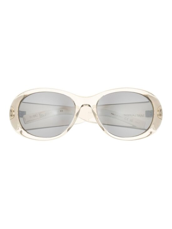 Saint Laurent Accessories - Saint Laurent Transparent/Clear Oval Sunglasses with Silver Lenses